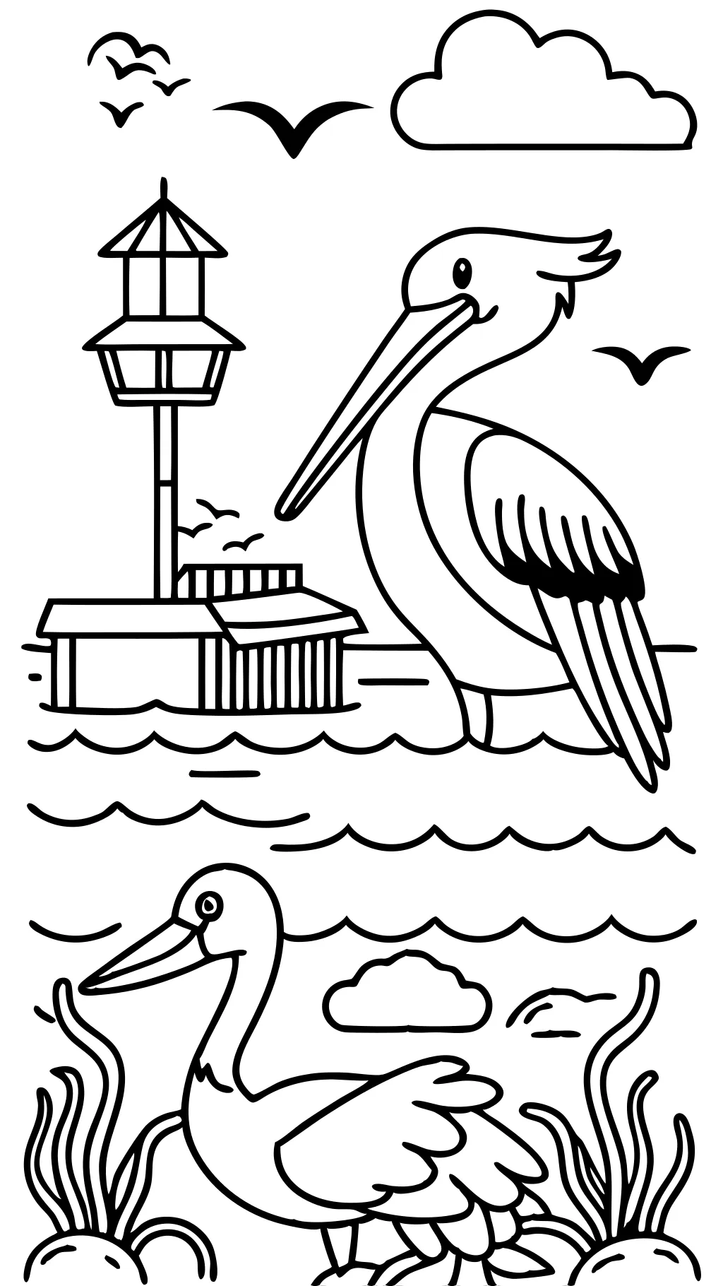 pelican coloring pages